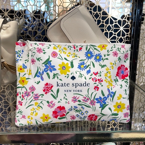 Kate Spade Large Canvas Floral Print Zip Pouch
 11-1/4” X 8” - Picture 12 of 16